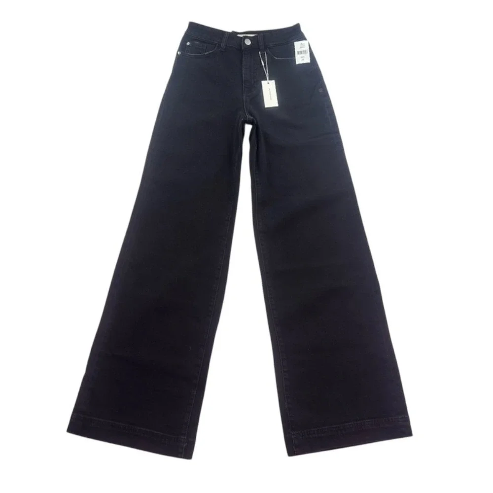 Warp + Weft NCE Nice Cote Wide Leg Black Jeans Size 24 NWT - Picture 16 of 16